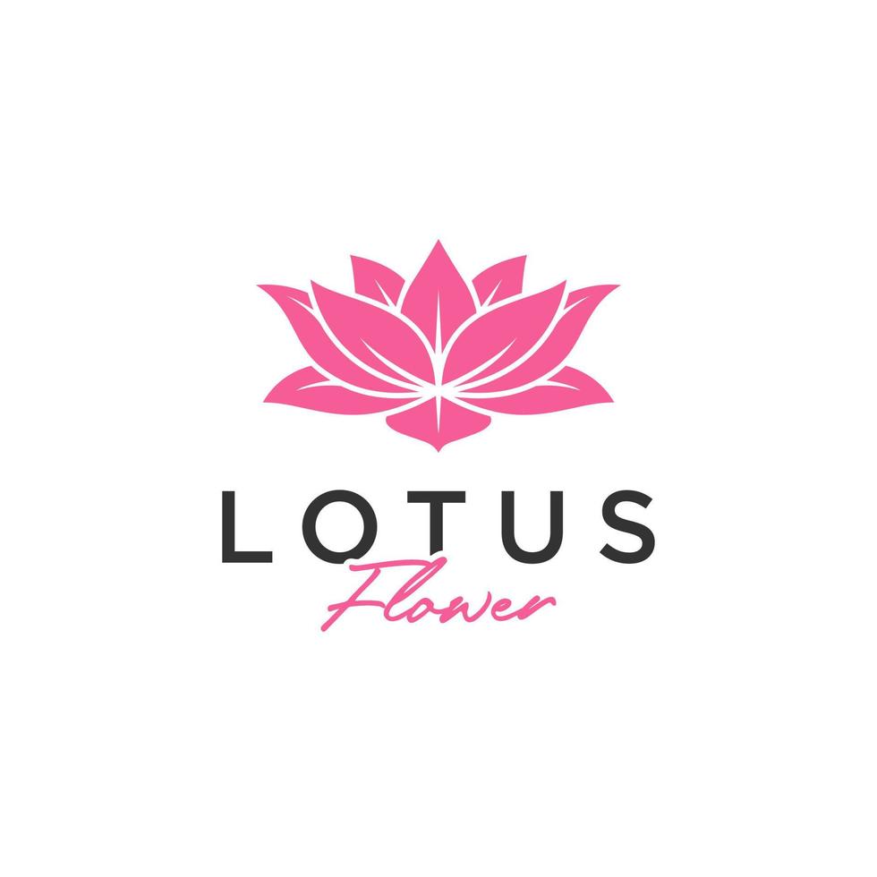 lotus flowers design logo Template vector