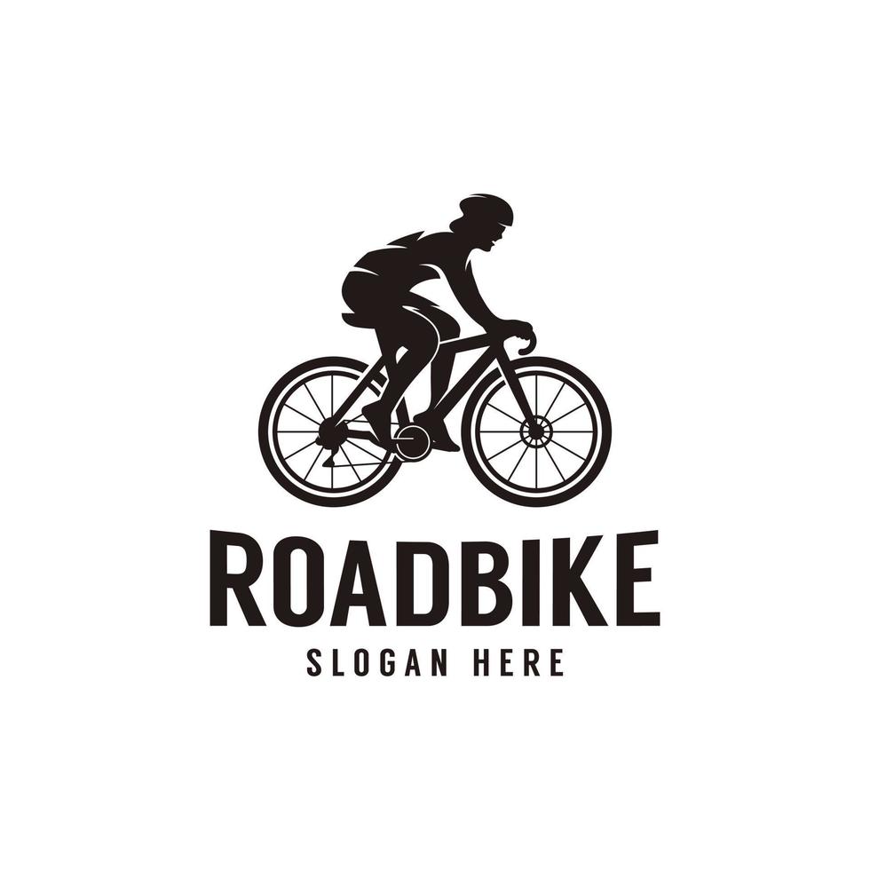 plantilla de vector de diseño de logotipo de bicicleta de carretera de bicicleta