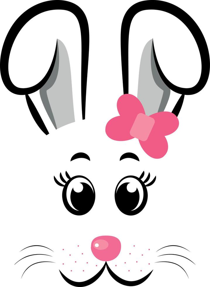 Kawaii Easter Bunny. Vector illustration