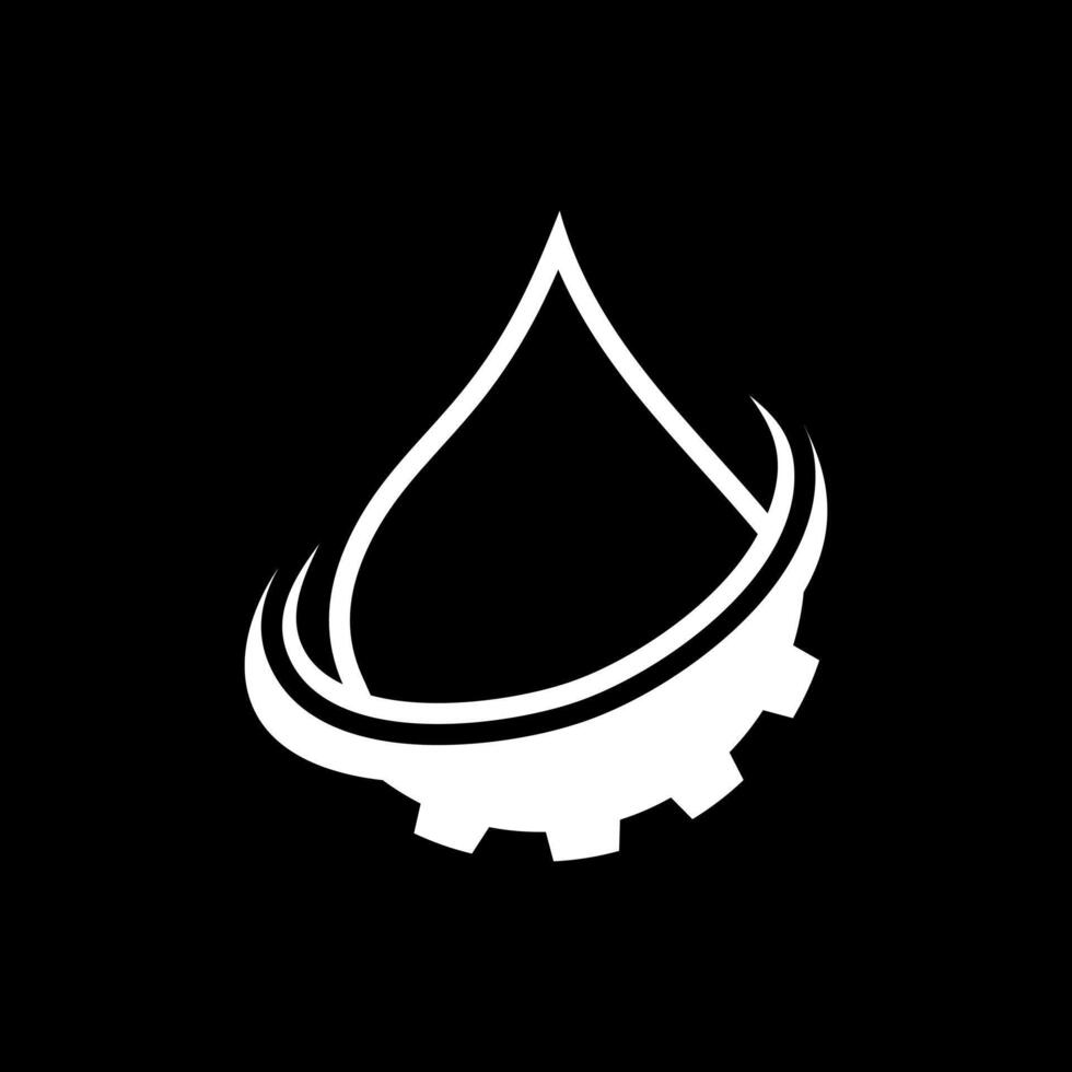 reparación de fontanería. una ilustración de un logo en reparación de plomería, un logo combinado de plomería con engranajes vector