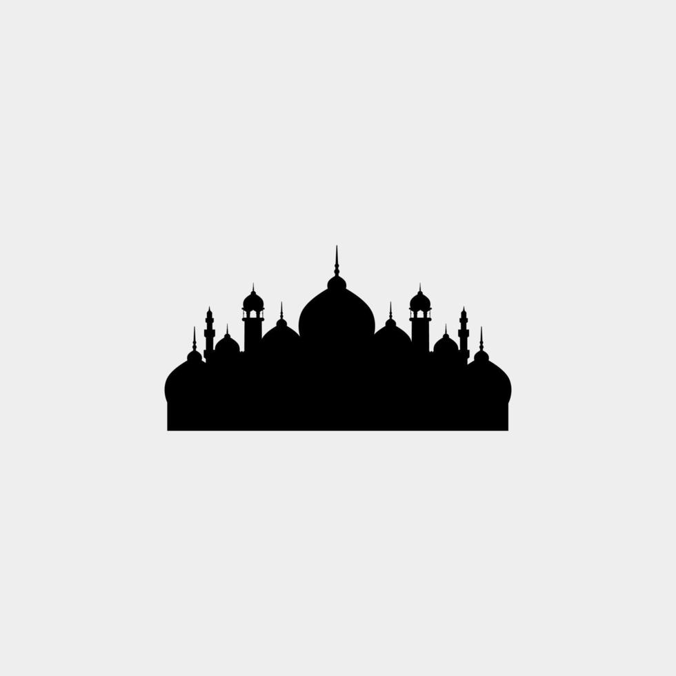 mosque silhouette. mosque design elements vector