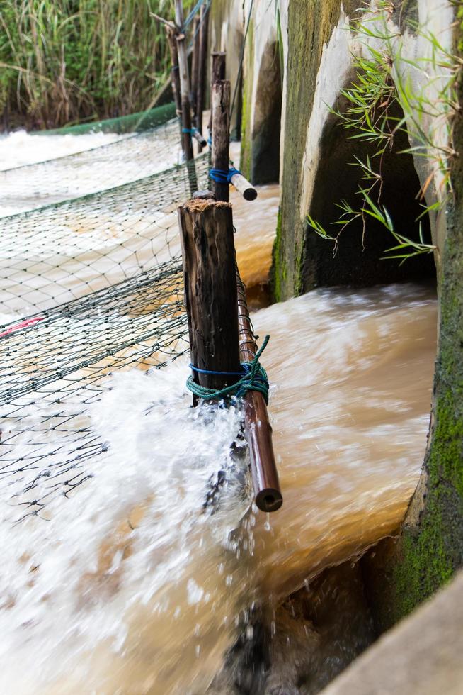 Water flow mesh fish traps. photo