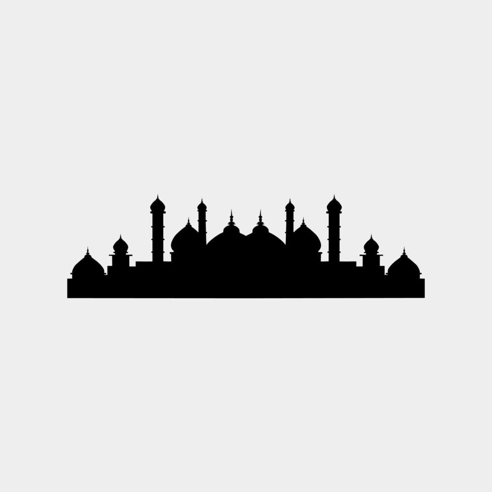 mosque silhouette. mosque design elements vector