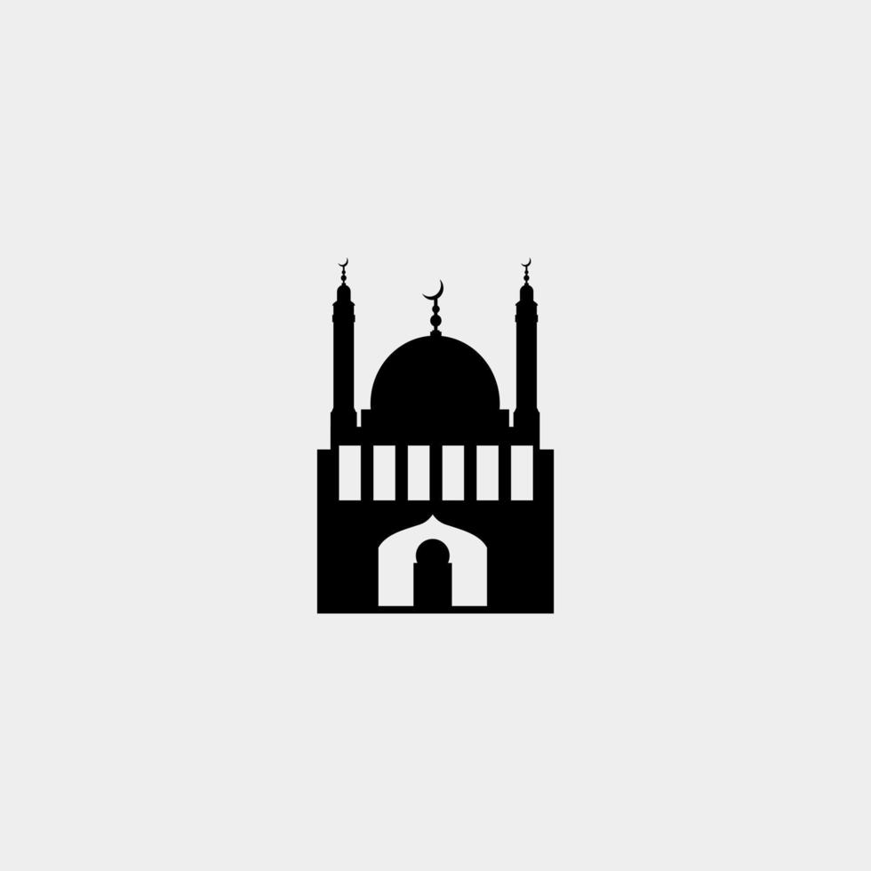 mosque silhouette. mosque design elements vector