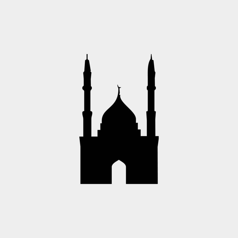 mosque silhouette. mosque design elements vector