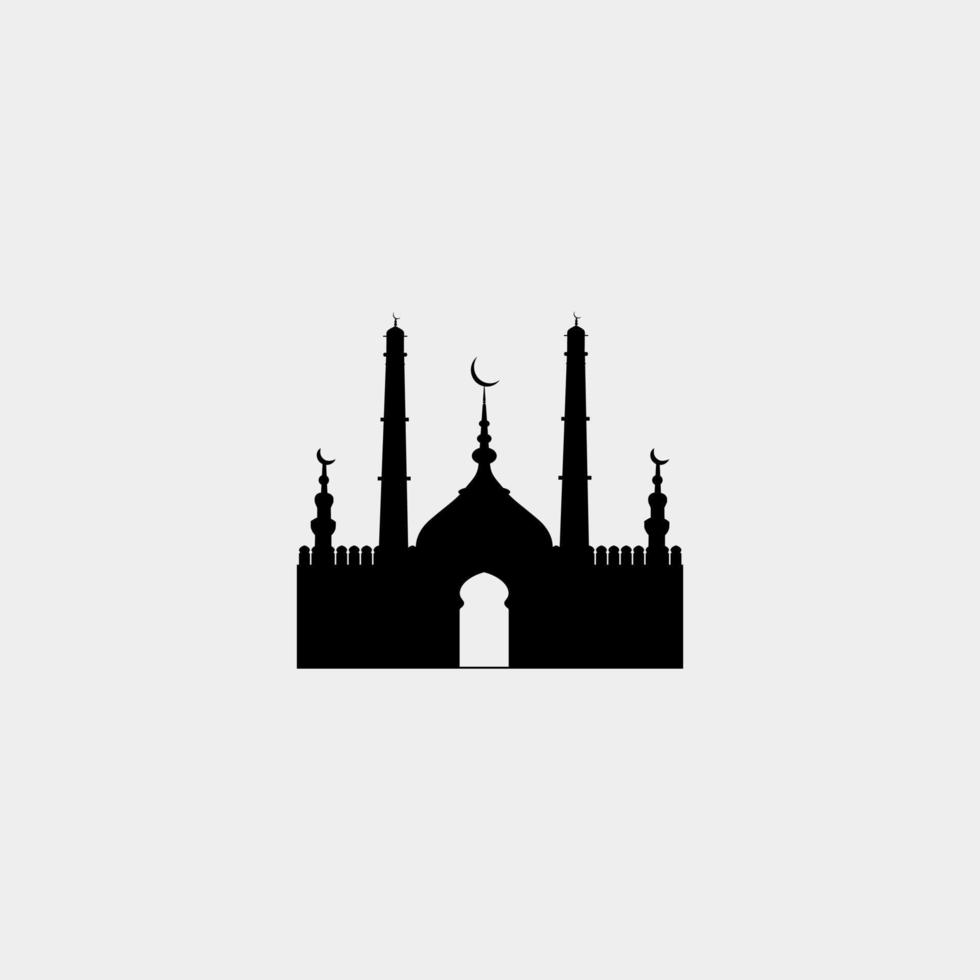 mosque silhouette. mosque design elements vector