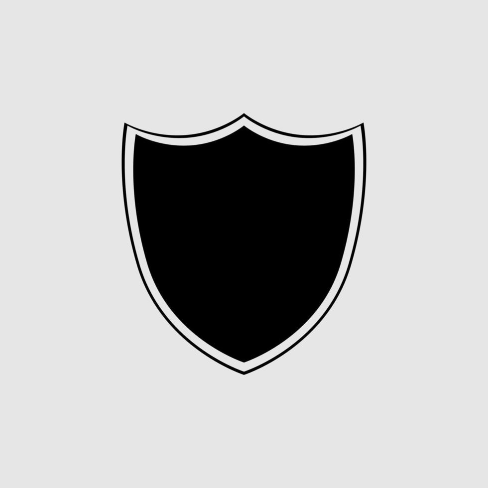shield basic shape silhouette vector