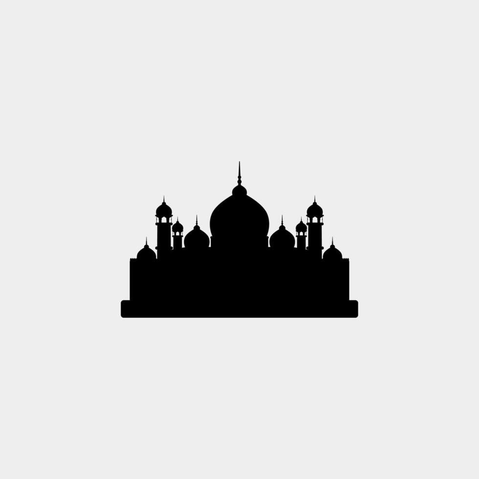 mosque silhouette. mosque design elements vector