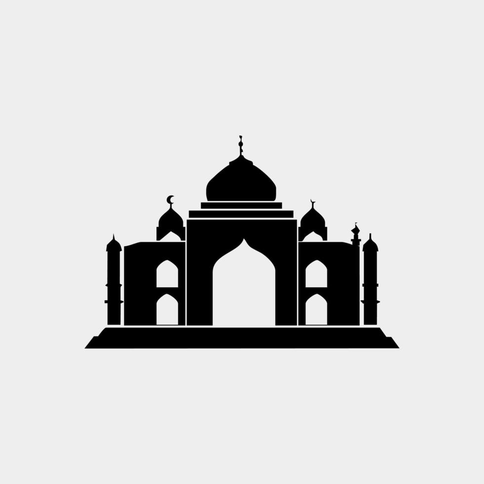 mosque silhouette. mosque design elements vector