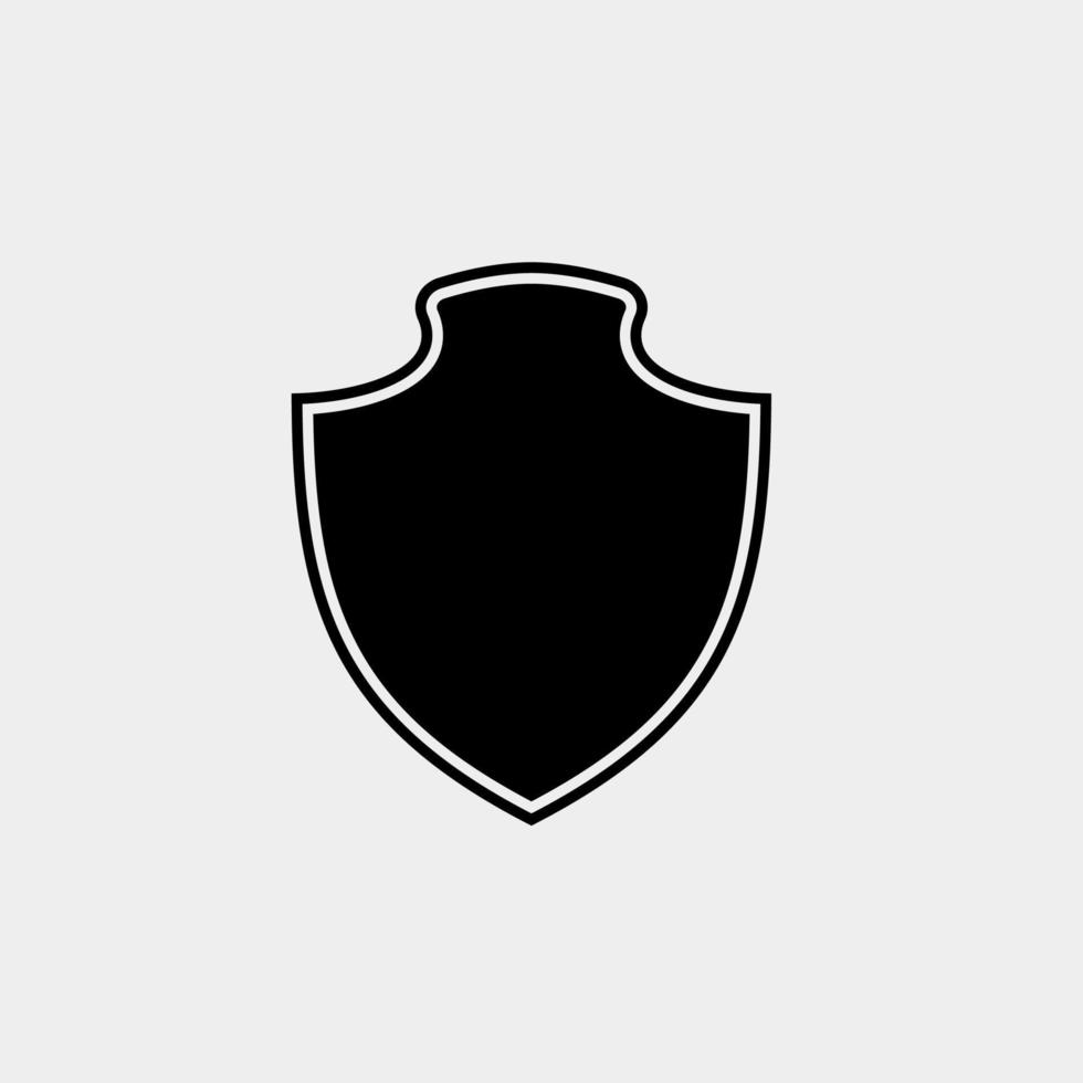 shield shape silhouette illustration design vector