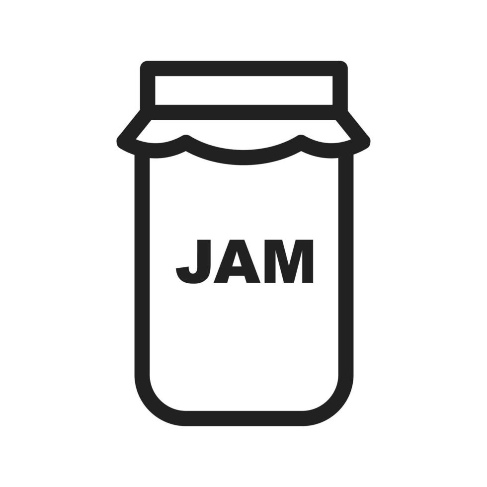 Jam Bottle Line Icon vector