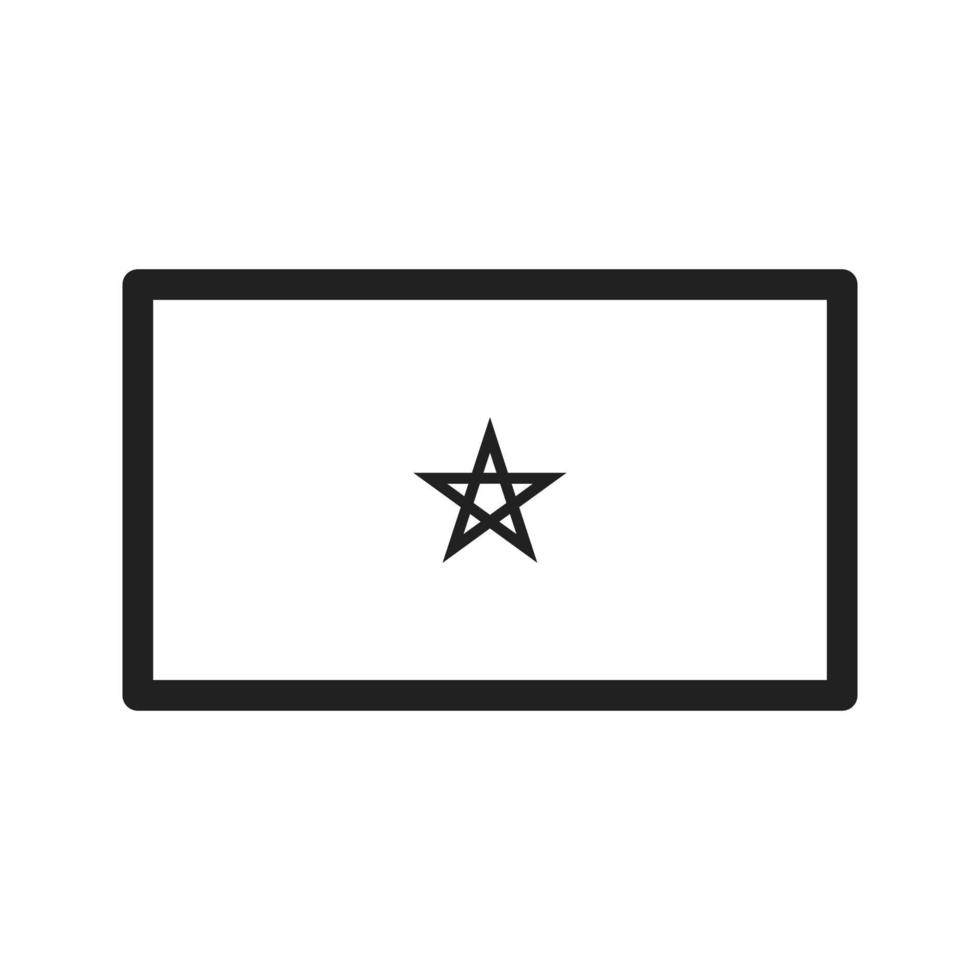 Morocco Line Icon vector