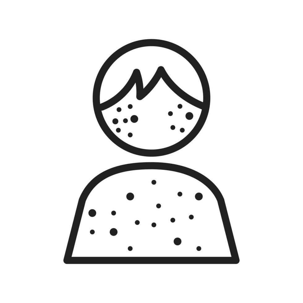 Boy with Measles Icon vector