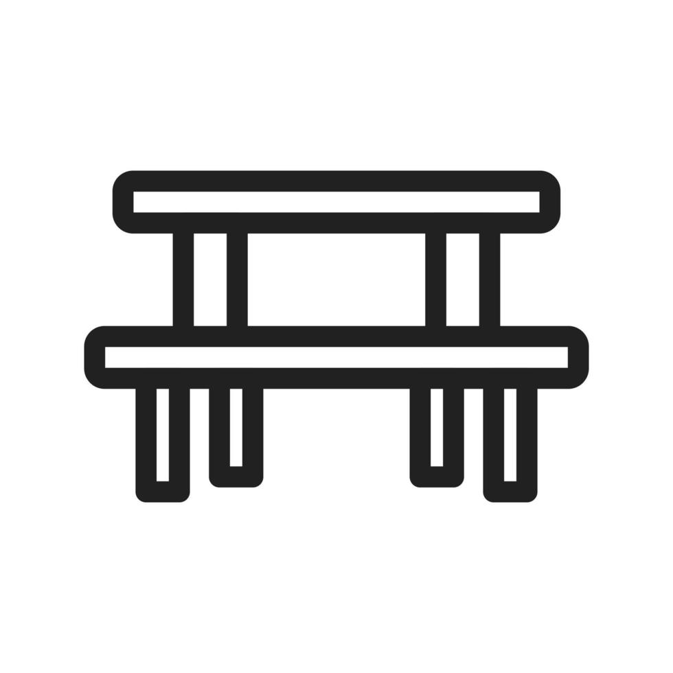 Picnic of Table Line Icon vector