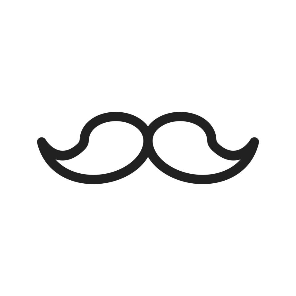 Moustache Line Icon vector