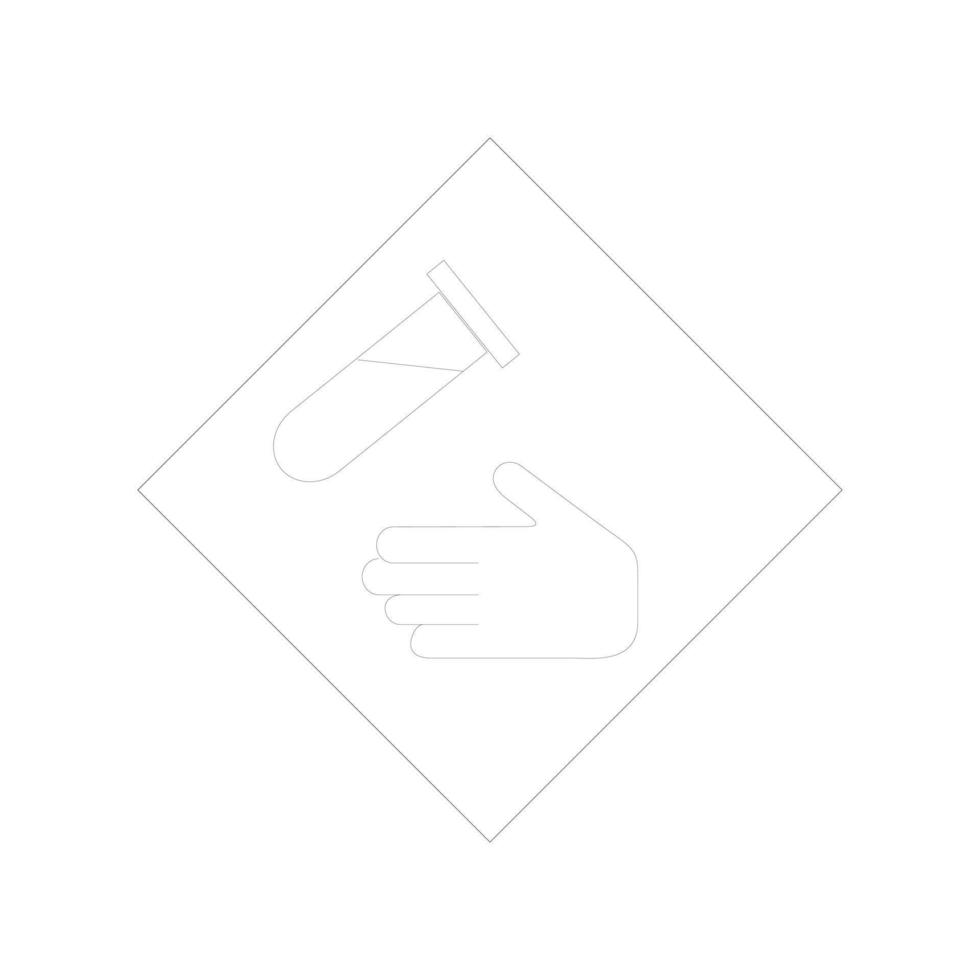 Corrosive Hazard Icon vector