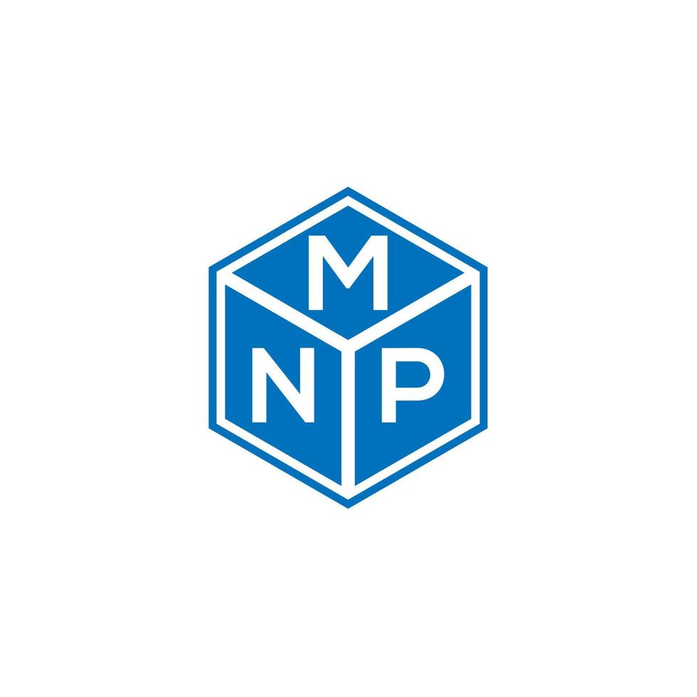 diseño de logotipo de letra mnp sobre fondo negro. concepto de logotipo de letra de iniciales creativas mnp. diseño de letras mnp. vector