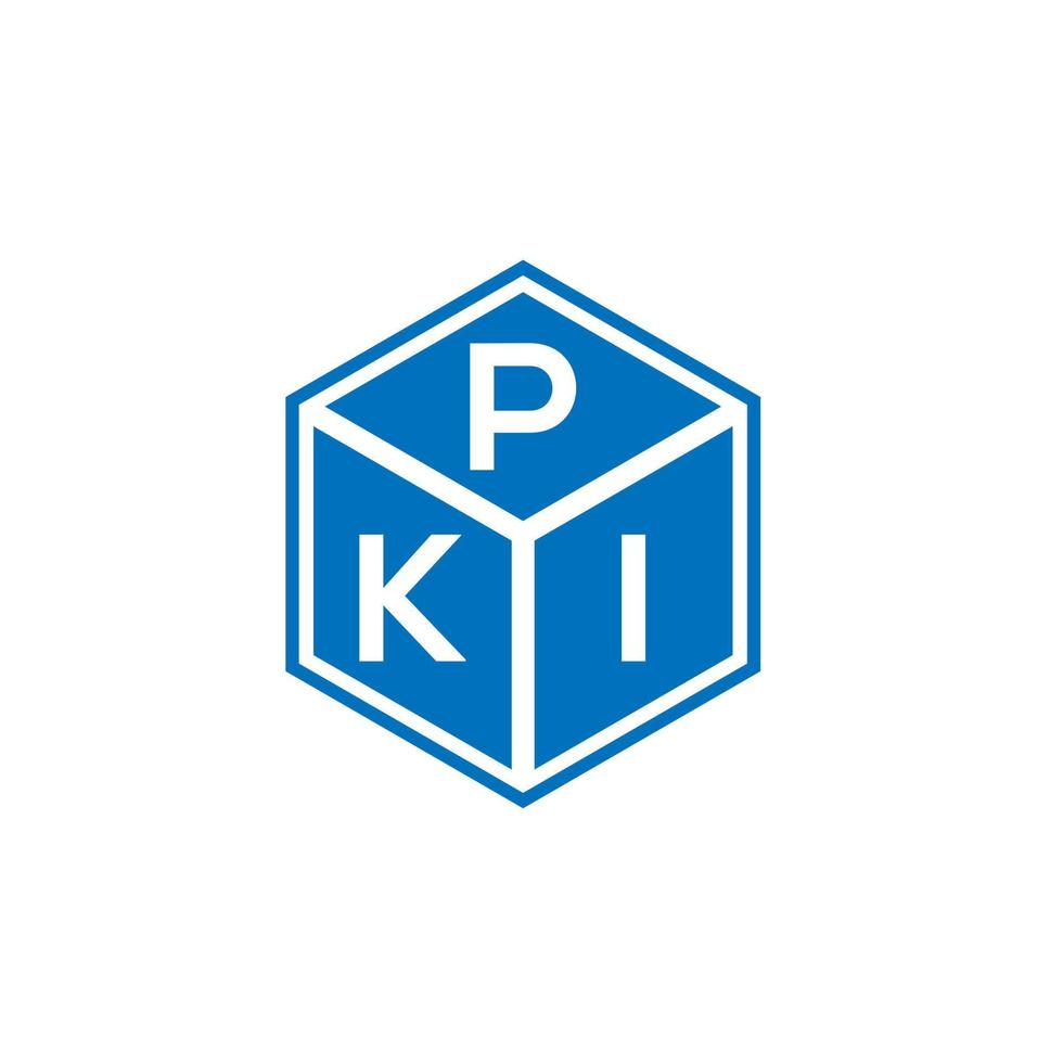 PKI letter logo design on black background. PKI creative initials letter logo concept. PKI letter design. vector