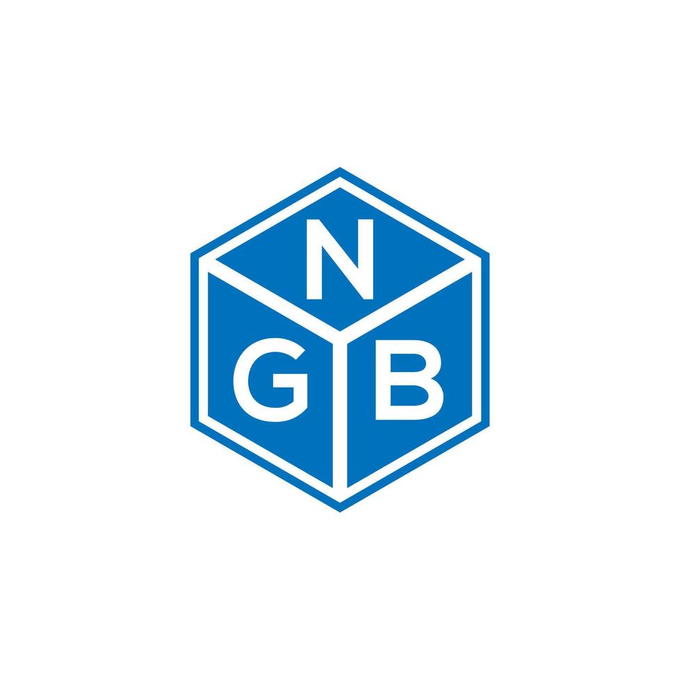 NGB letter logo design on black background. NGB creative initials letter logo concept. NGB letter design. vector