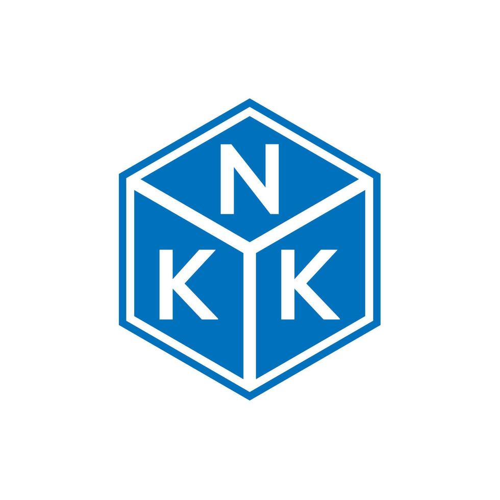 diseño de logotipo de letra nkk sobre fondo negro. concepto de logotipo de letra de iniciales creativas nkk. diseño de letras nkk. vector