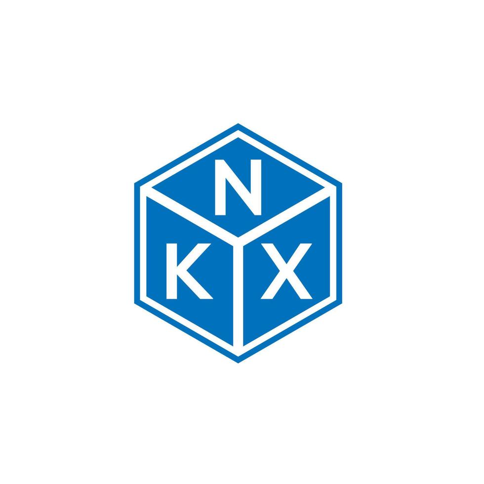 diseño del logotipo de la letra nkx sobre fondo negro. Concepto de logotipo de letra de iniciales creativas nkx. diseño de letras nkx. vector