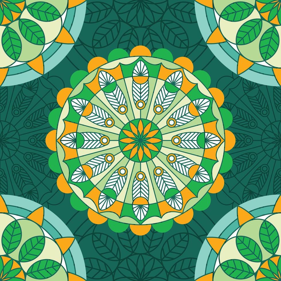 Decorative Mandala Seamless Pattern Background vector