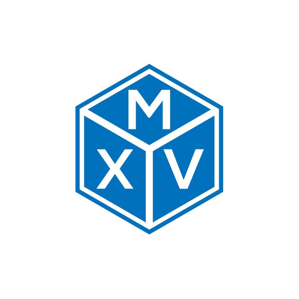 MXV letter logo design on black background. MXV creative initials letter logo concept. MXV letter design. vector
