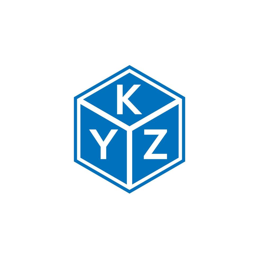 diseño del logotipo de la letra kyz sobre fondo negro. concepto de logotipo de letra de iniciales creativas kyz. diseño de letras kyz. vector