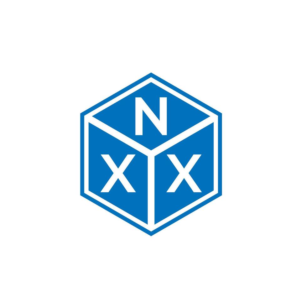 diseño del logotipo de la letra nxx sobre fondo negro. Concepto de logotipo de letra de iniciales creativas nxx. diseño de letras nxx. vector