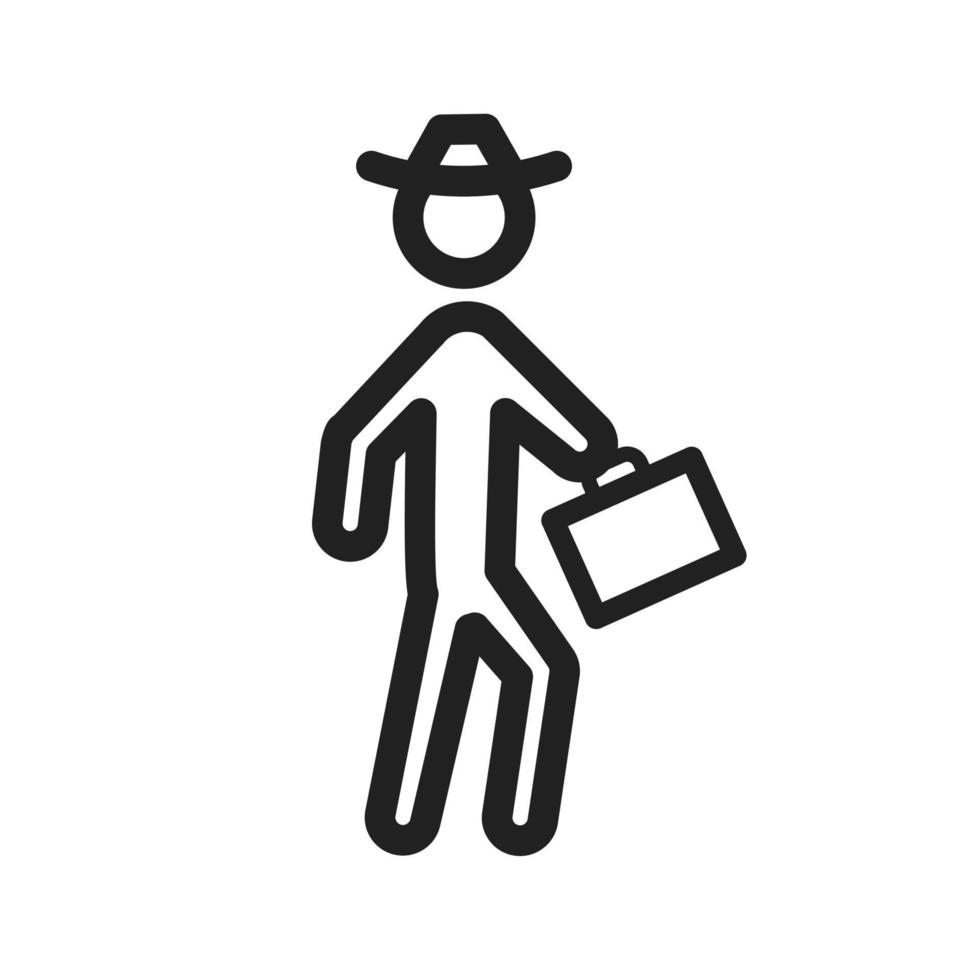 icono de hombre elegante vector