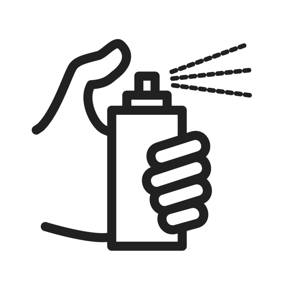 Holding Spray Bottle Icon vector