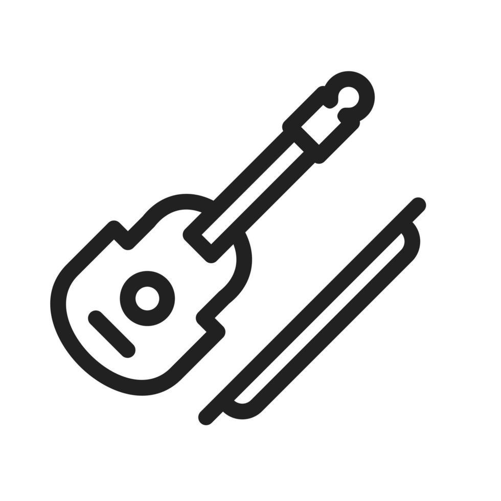 Violin Line Icon vector