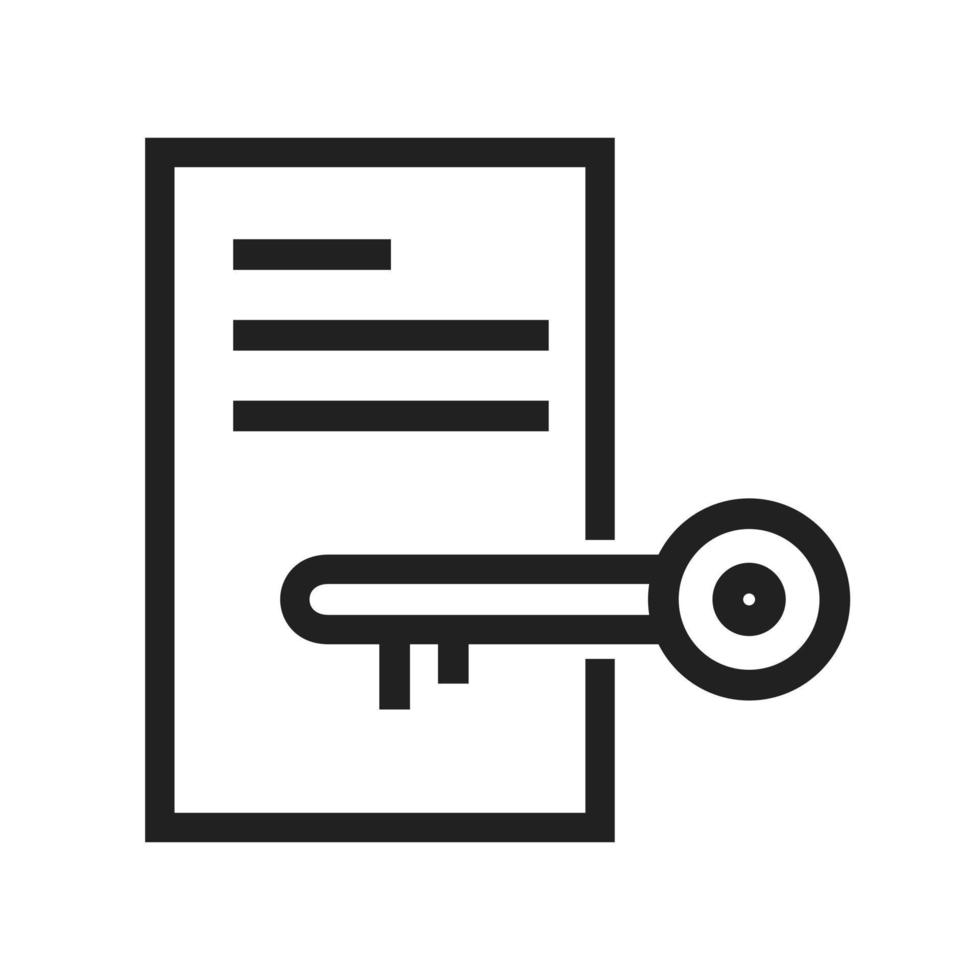 icono de documento privado vector