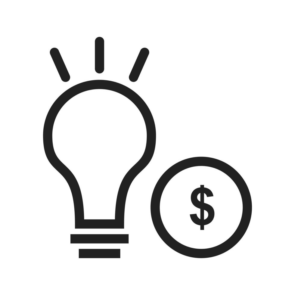 Convert Idea into Money Icon vector