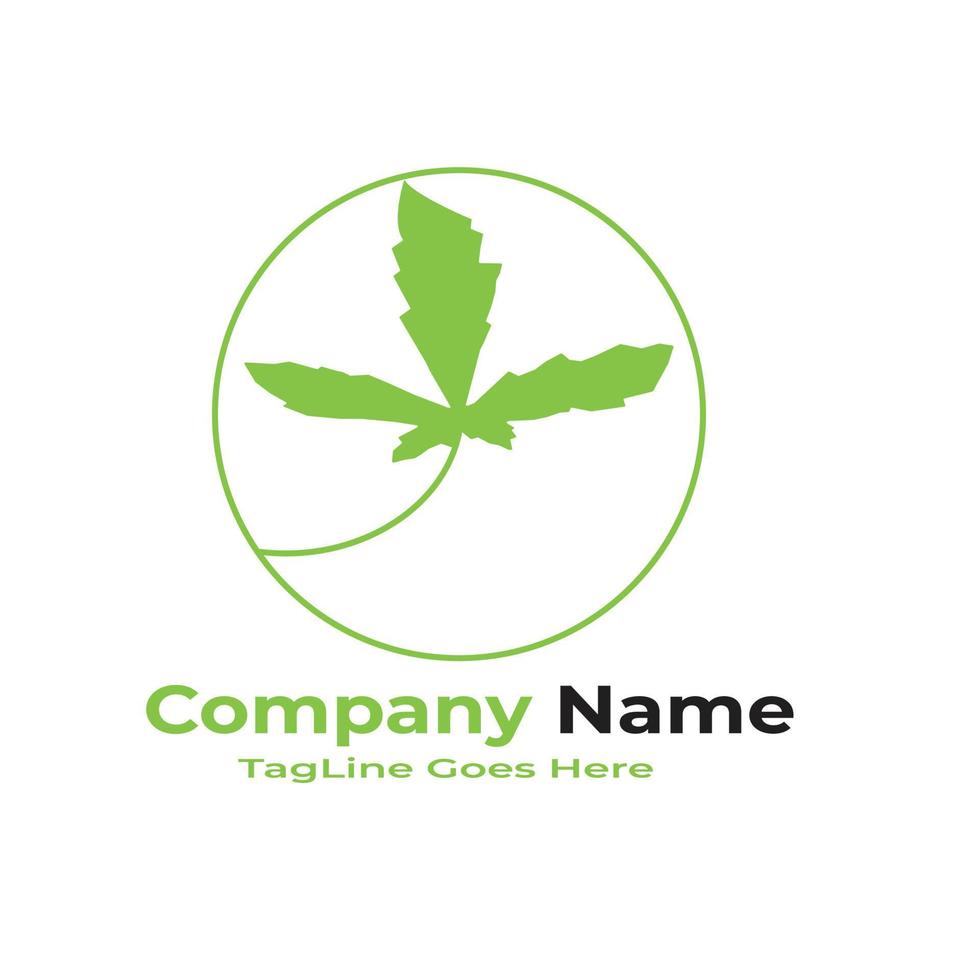 Abstract green leaf logo icon vector design.