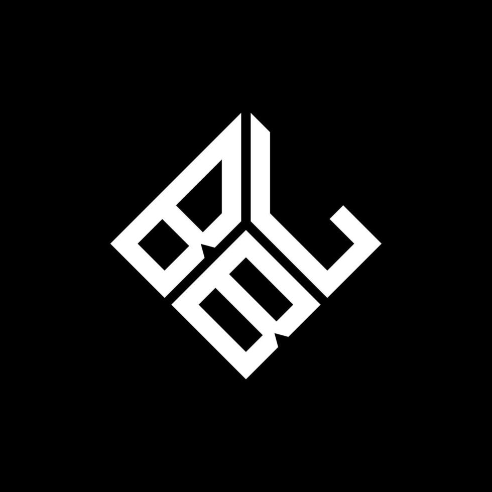 diseño de logotipo de letra blb sobre fondo negro. concepto de logotipo de letra de iniciales creativas blb. diseño de letras blb. vector