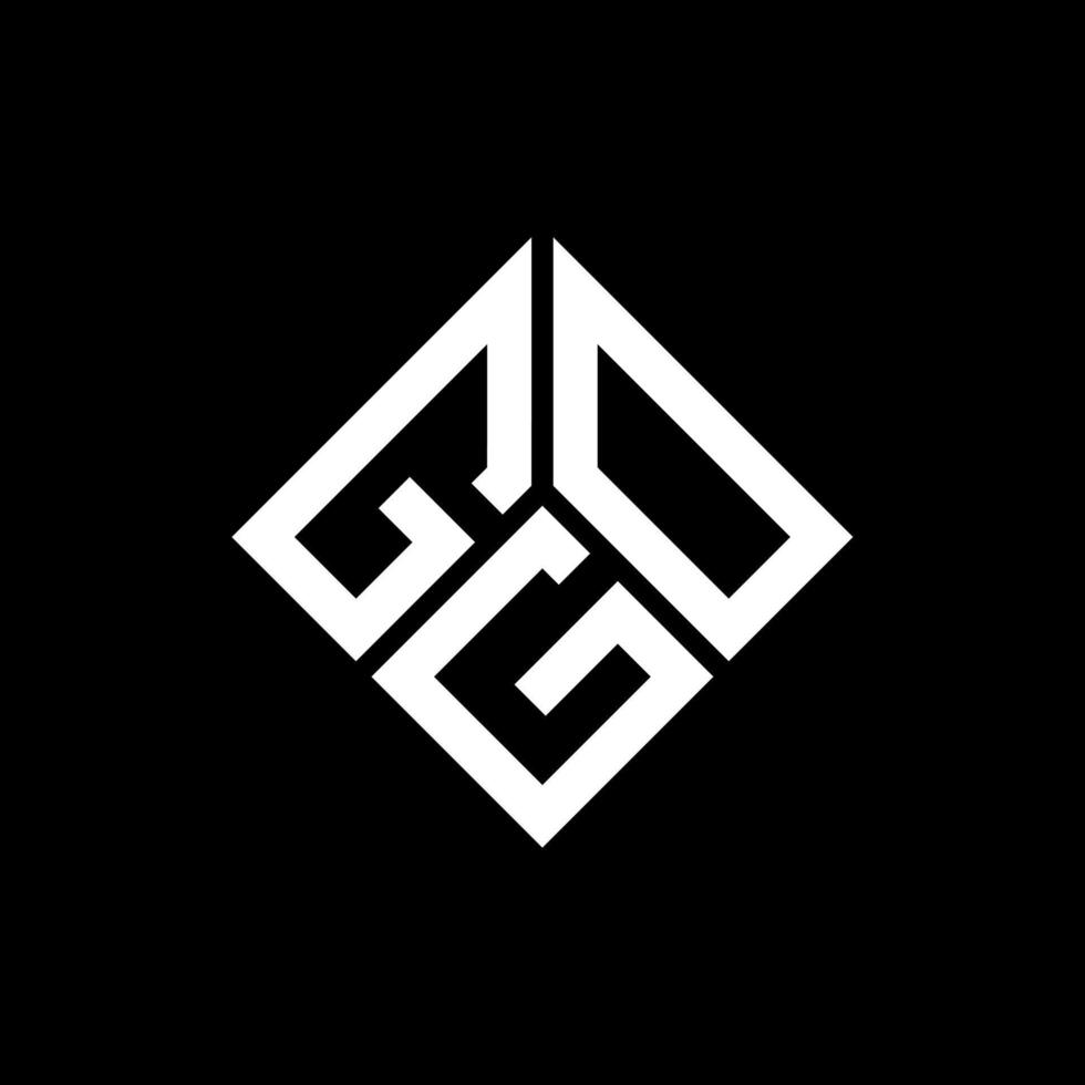 diseño de logotipo de letra gog sobre fondo negro. concepto de logotipo de letra de iniciales creativas de gog. diseño de letras gog. vector