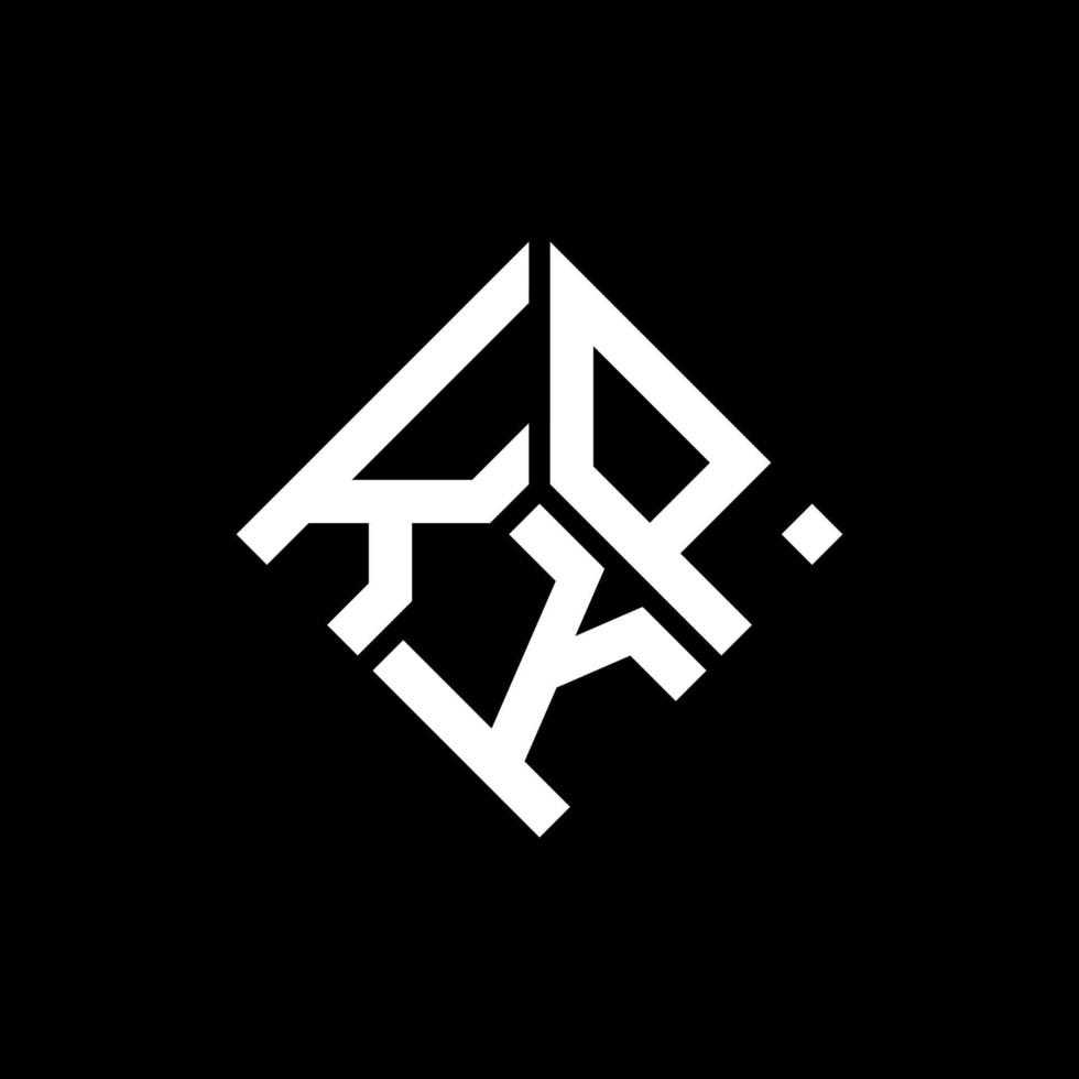 KPK letter logo design on black background. KPK creative initials letter logo concept. KPK letter design. vector