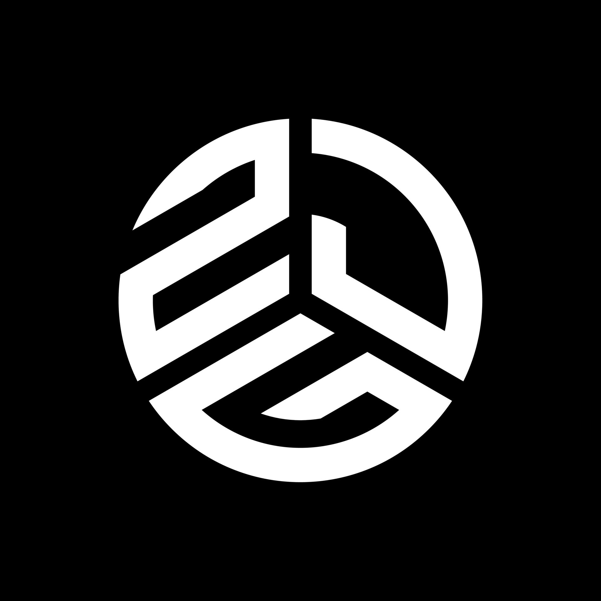 ZJG letter logo design on black background. ZJG creative initials ...