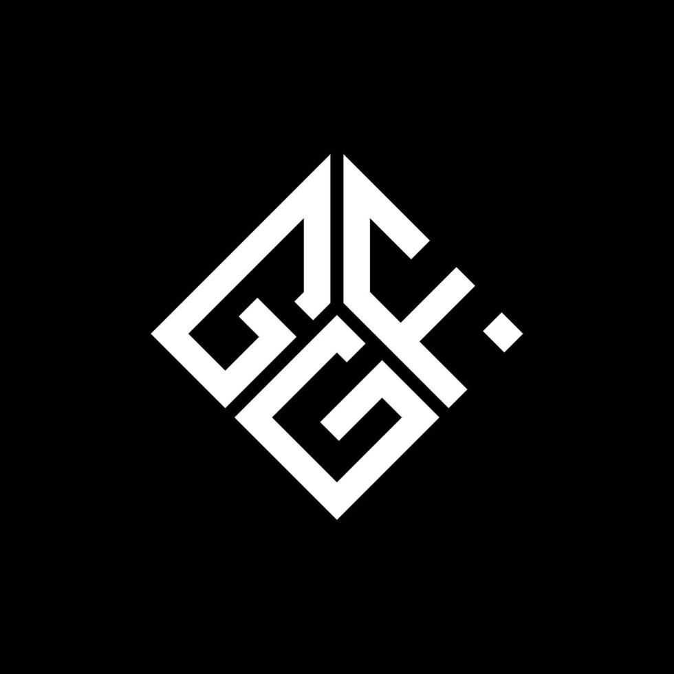 diseño de logotipo de letra gfg sobre fondo negro. concepto de logotipo de letra de iniciales creativas gfg. diseño de letras gfg. vector