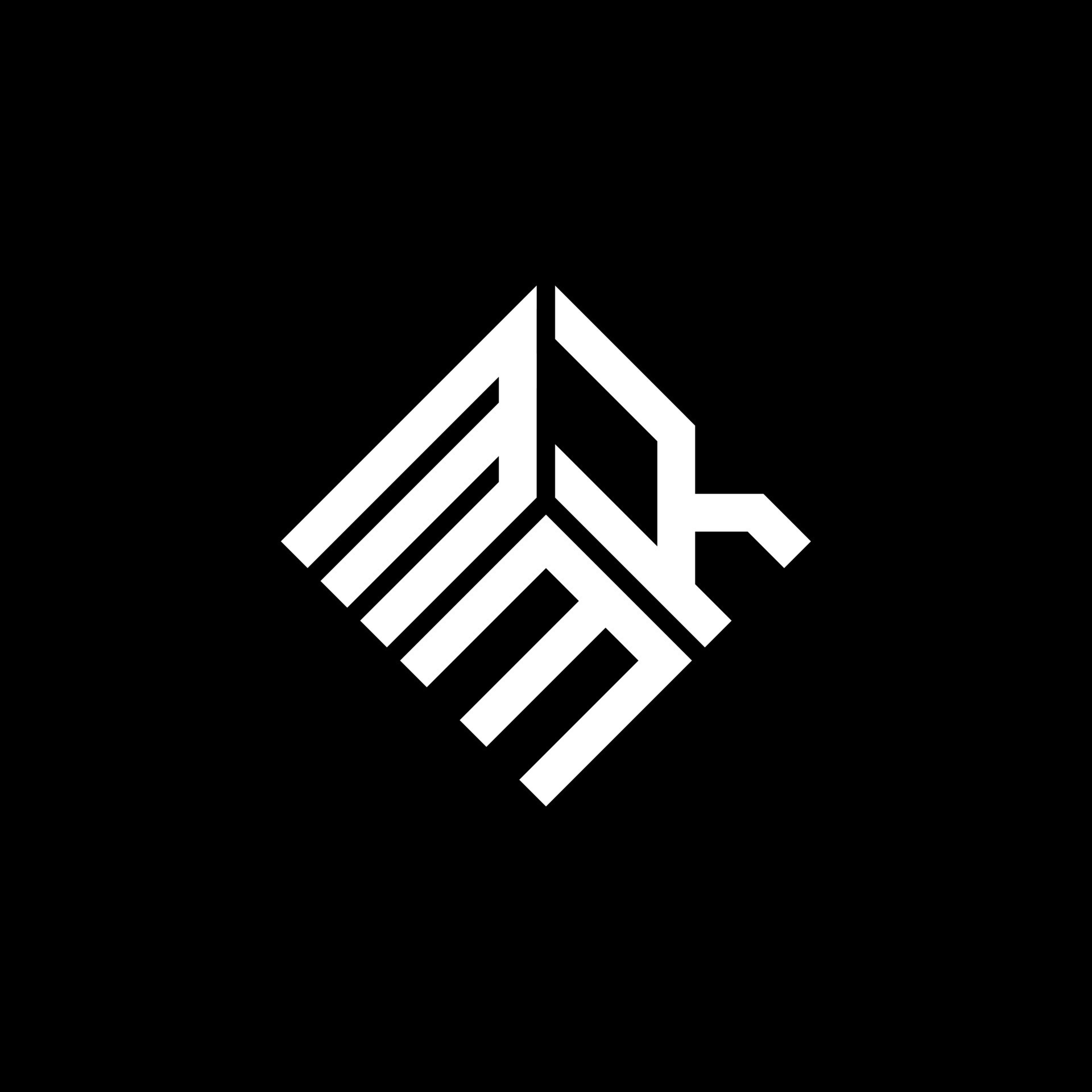 MKM letter logo design on black background. MKM creative initials