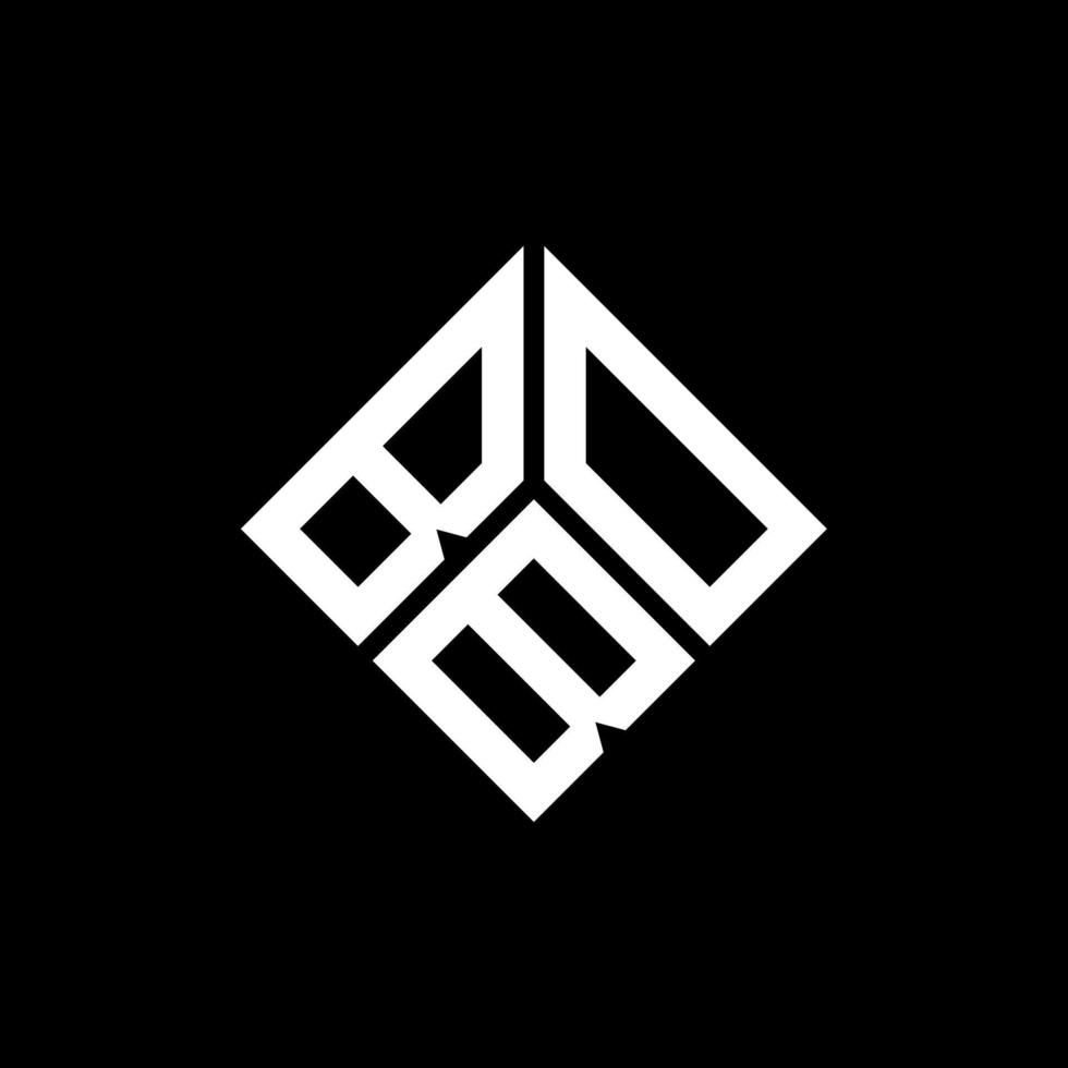 diseño de logotipo de letra bob sobre fondo negro. concepto de logotipo de letra de iniciales creativas de bob. diseño de letra bob. vector