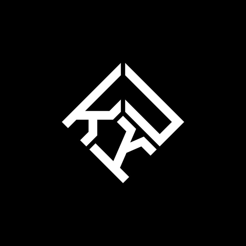 diseño del logotipo de la letra kuk sobre fondo negro. concepto de logotipo de letra de iniciales creativas kuk. diseño de letras kuk. vector