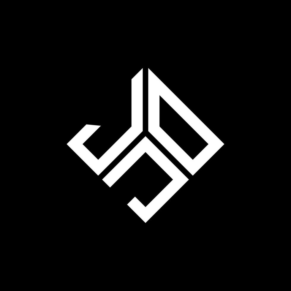 JOJ letter logo design on black background. JOJ creative initials letter logo concept. JOJ letter design. vector