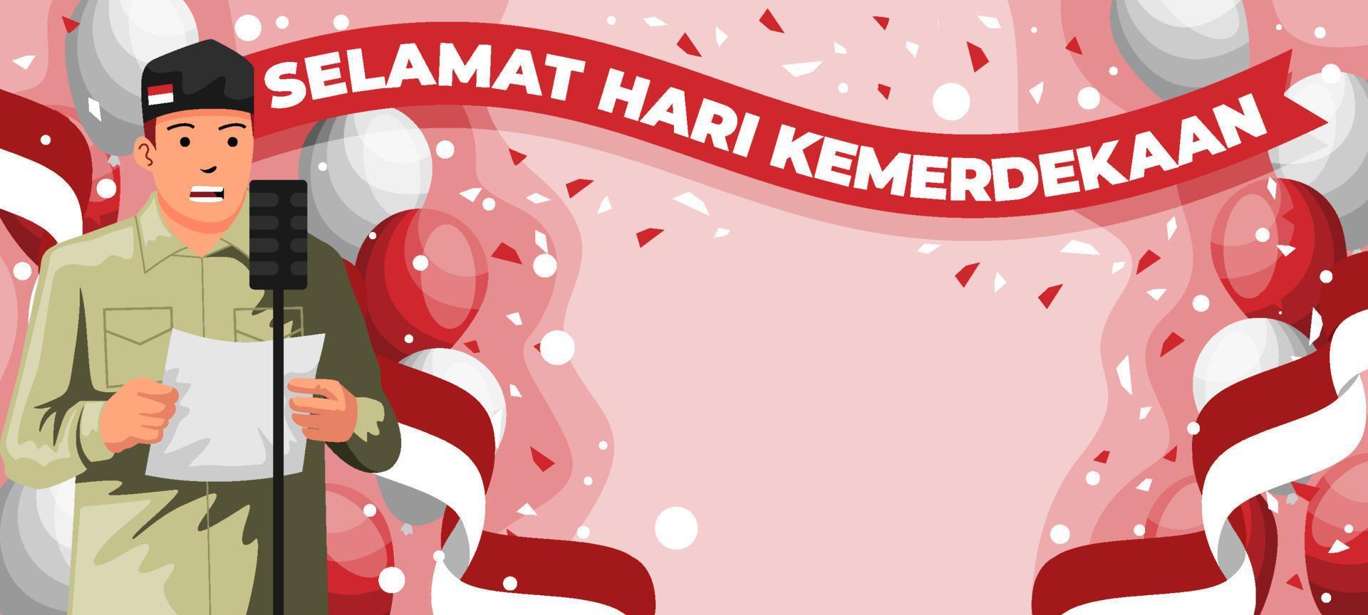 Hari Kemerdekaan Indonesia Background vector