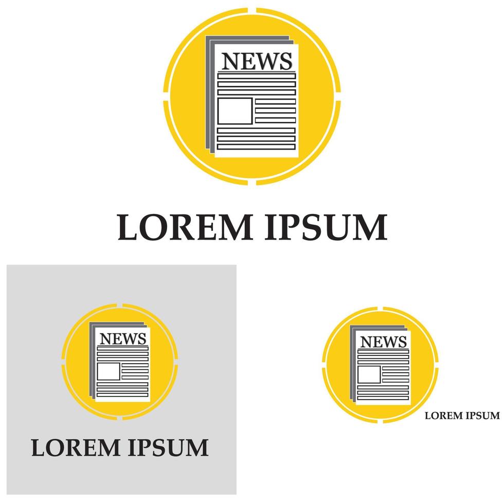 Newspaper icon vector symbol background