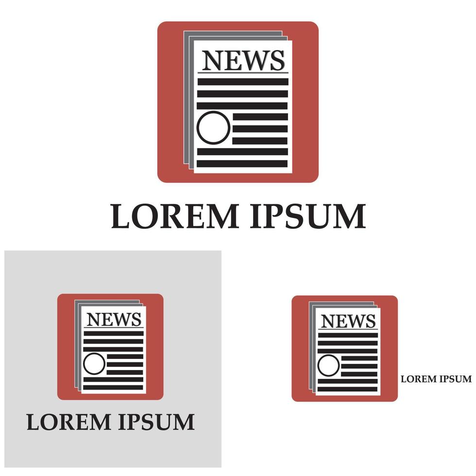 Newspaper icon vector symbol background