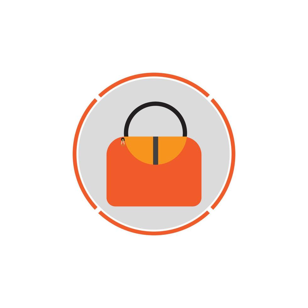 Woman bag icon vector background