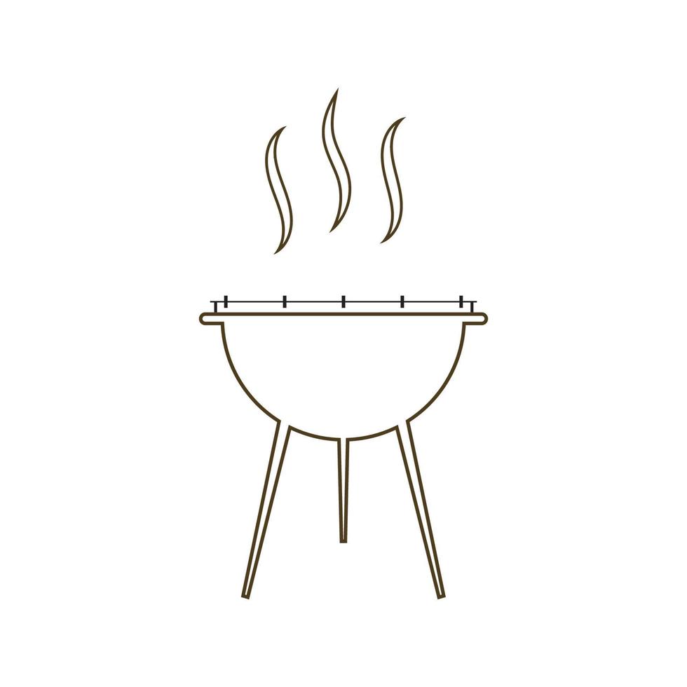 ilustración de vector de icono de barbacoa