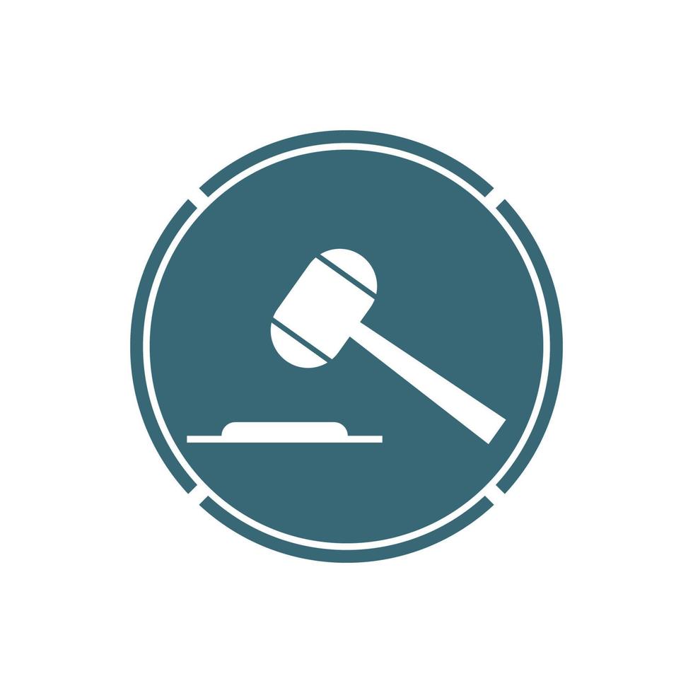 Hammer of a judge icon vector